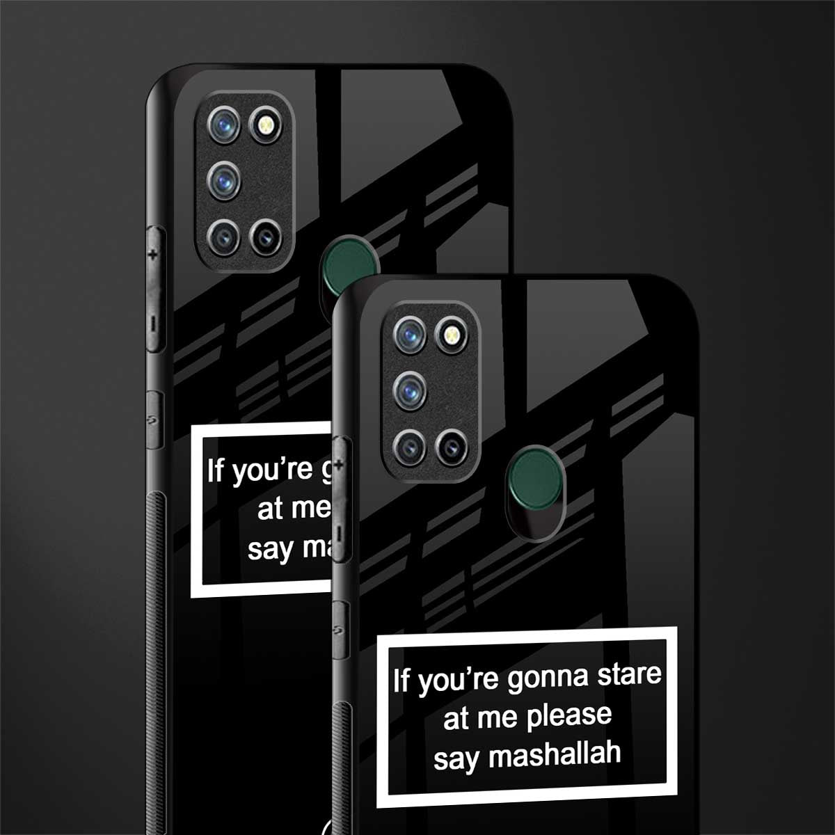 mashallah black edition glass case for realme 7i image-2