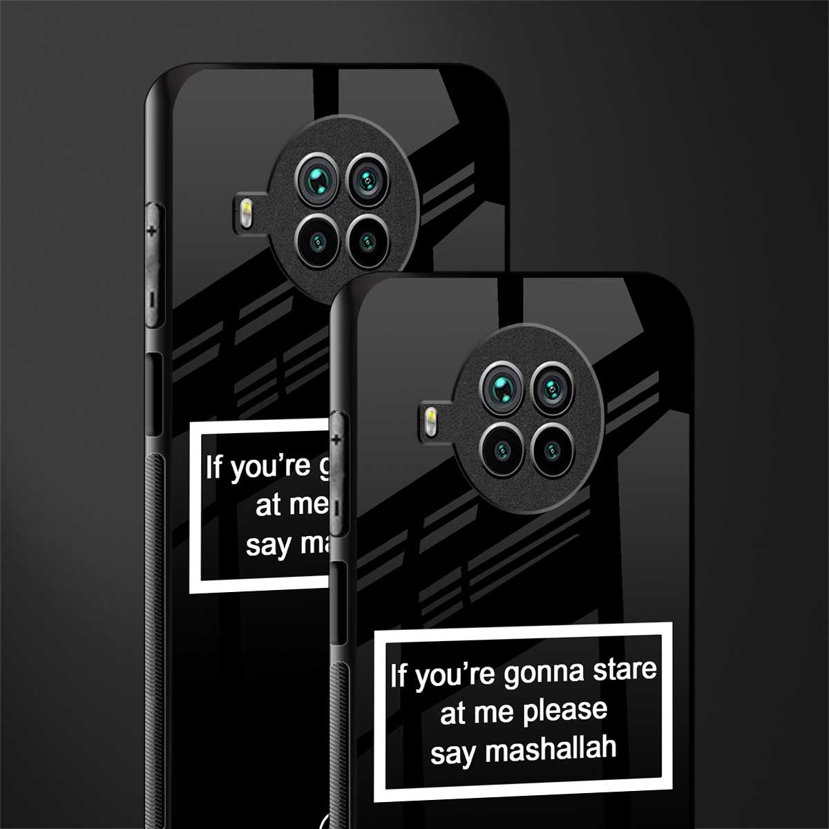 mashallah black edition glass case for mi 10i image-2