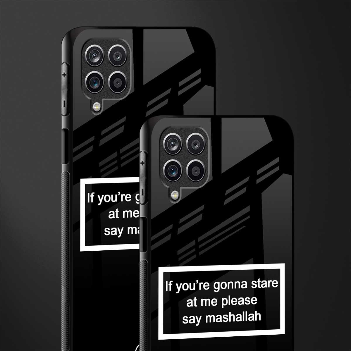 mashallah black edition glass case for samsung galaxy f12 image-2