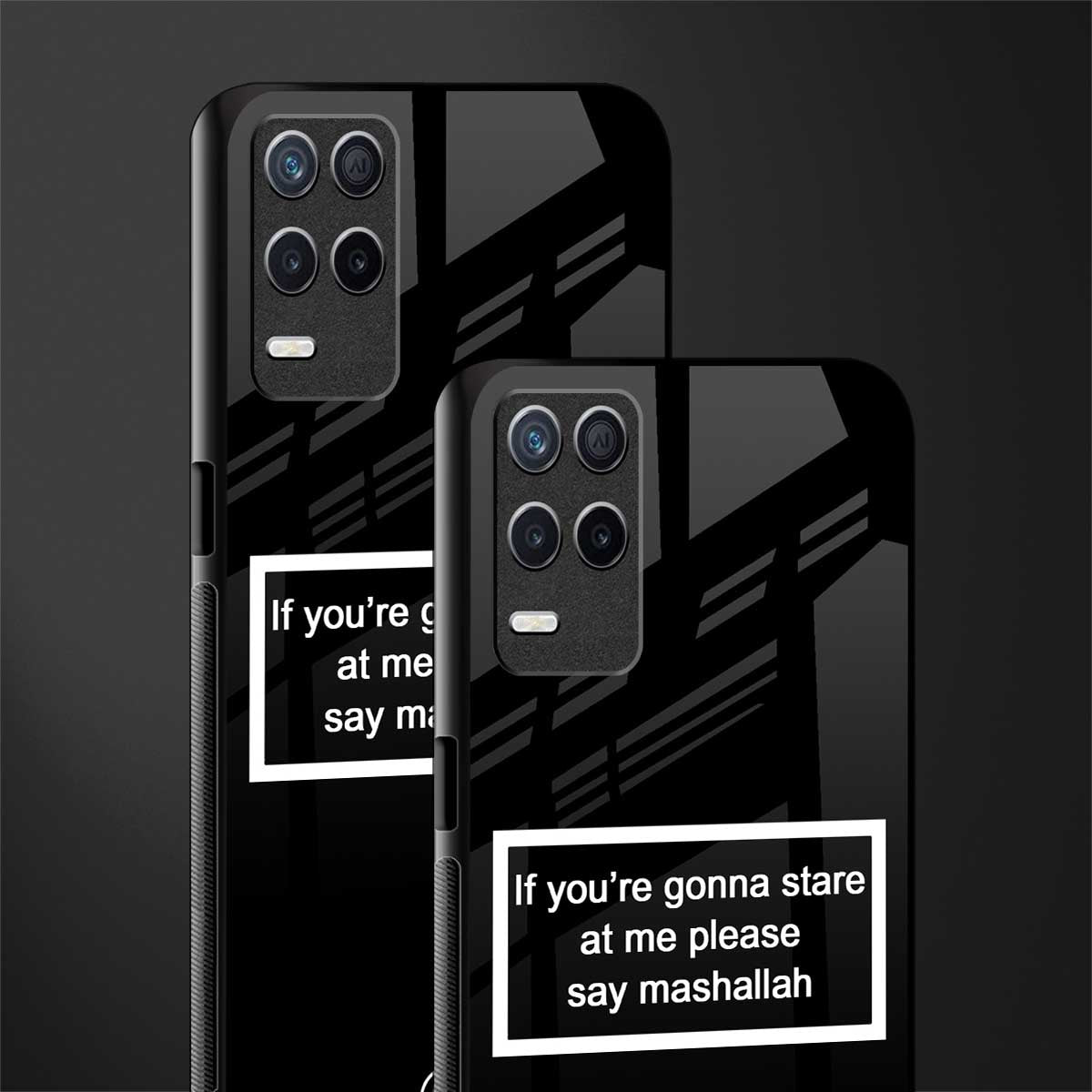 mashallah black edition glass case for realme narzo 30 5g image-2