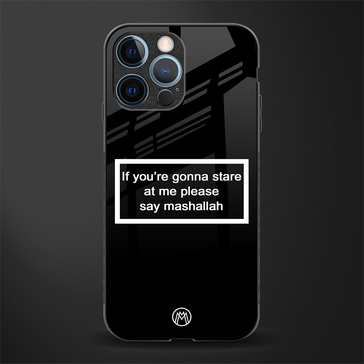mashallah black edition glass case for iphone 12 pro image