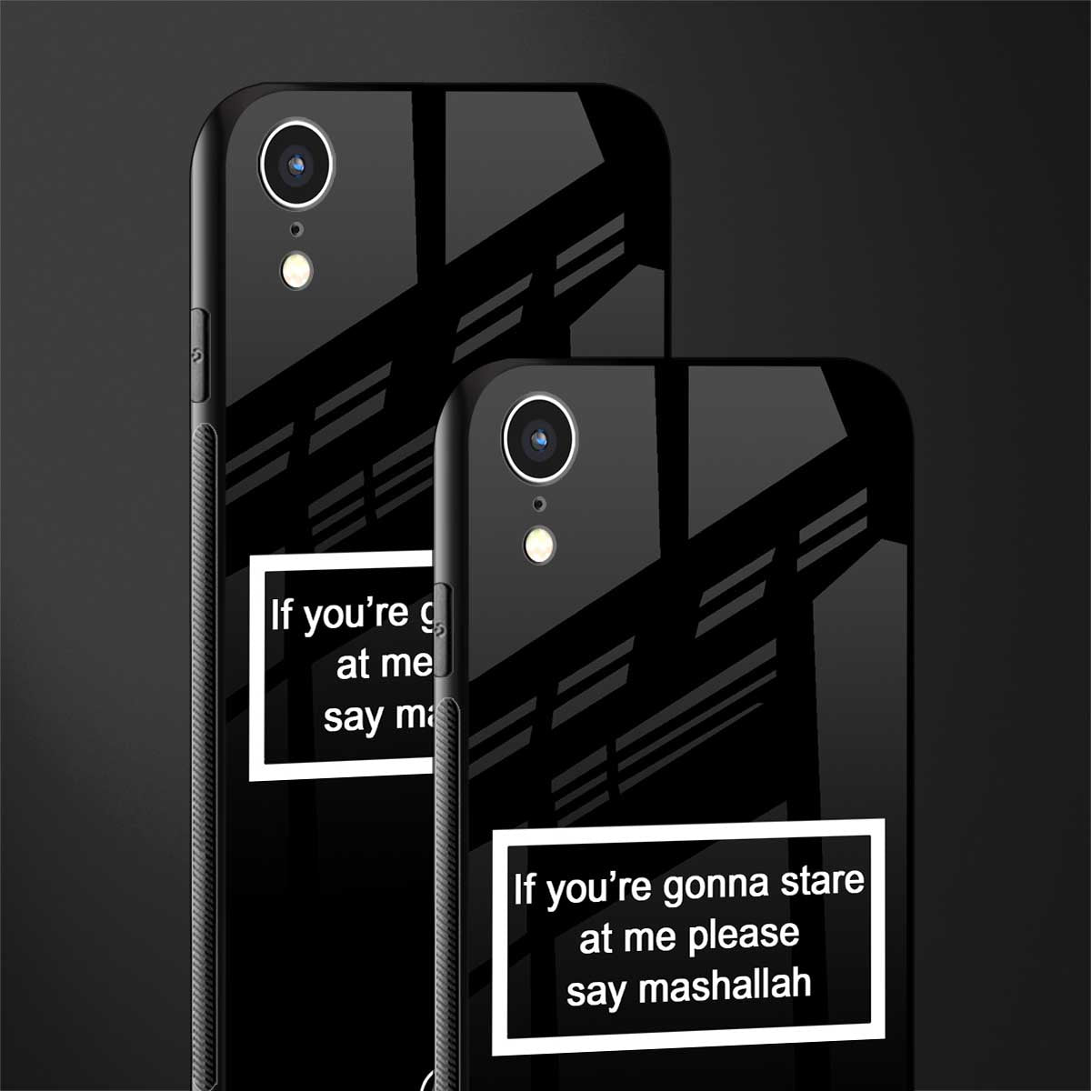 mashallah black edition glass case for iphone xr image-2