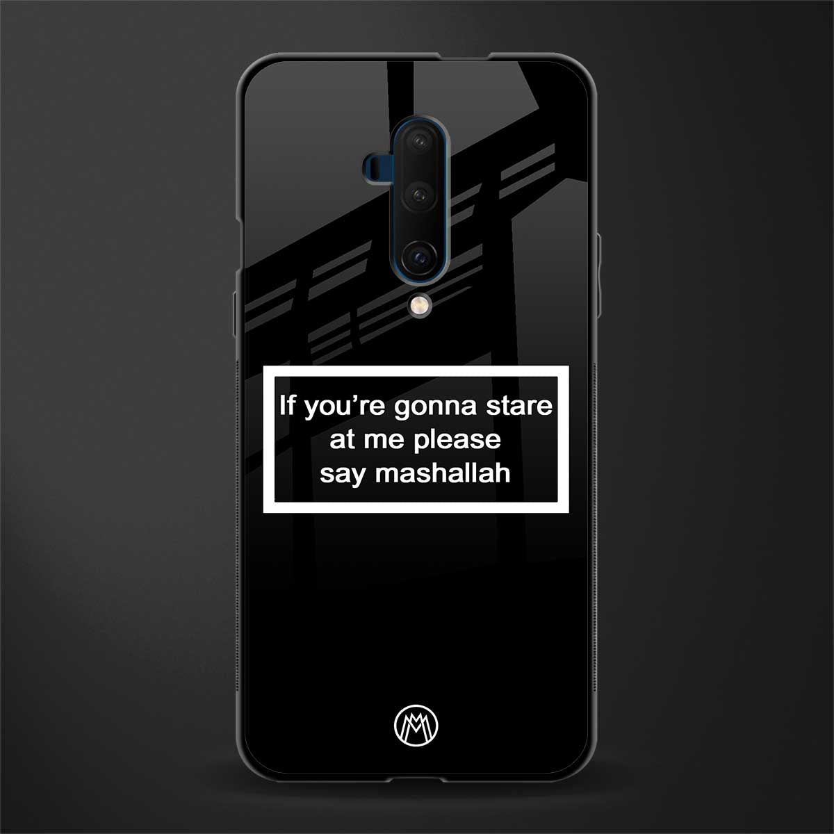 mashallah black edition glass case for oneplus 7t pro image