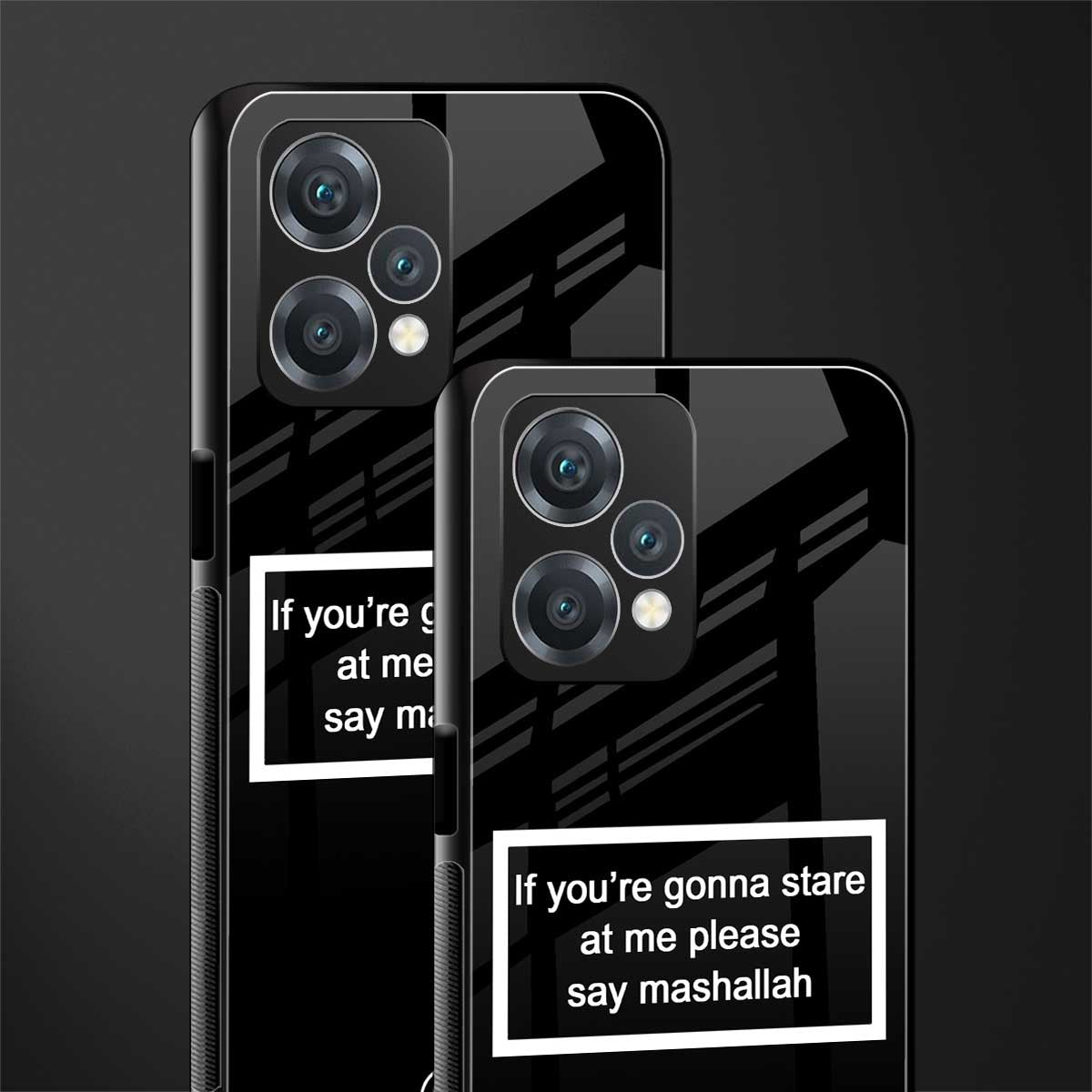 mashallah black edition back phone cover | glass case for oneplus nord ce 2 lite 5g