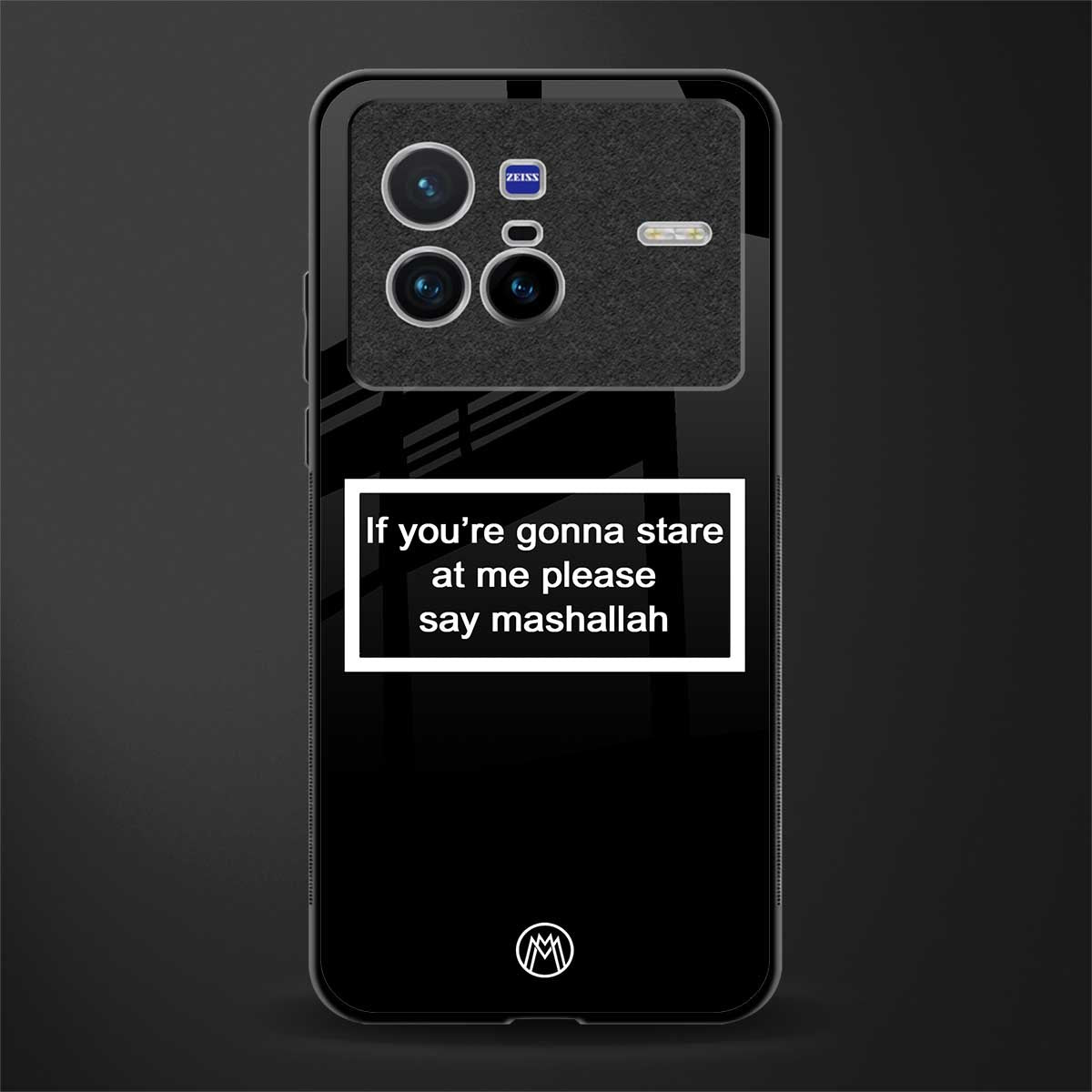 mashallah black edition glass case for vivo x80 image