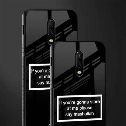 mashallah black edition glass case for oneplus 6t image-2