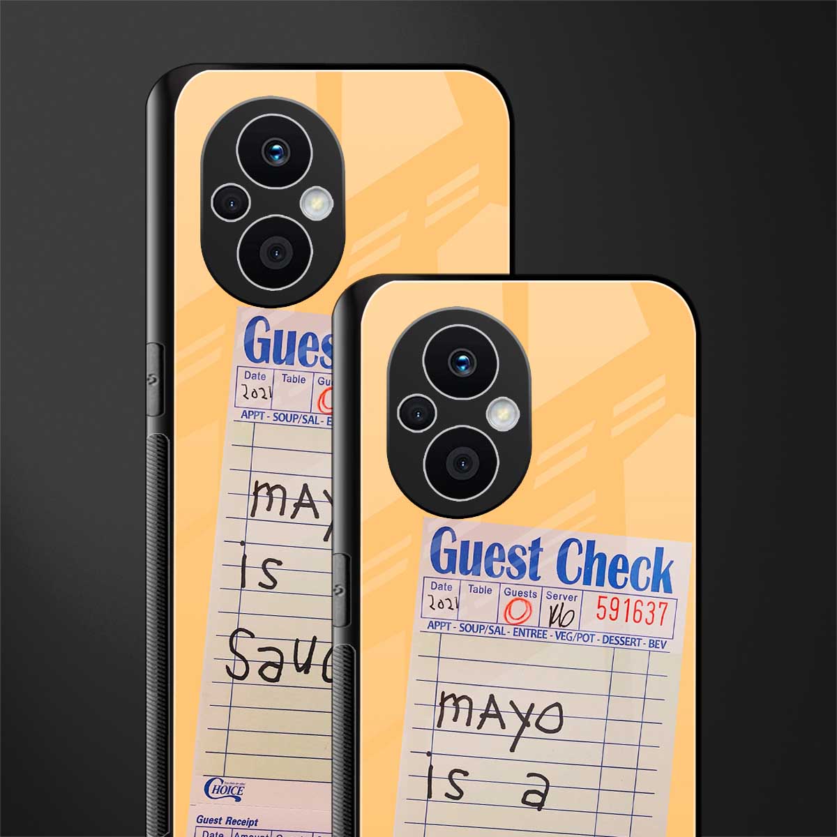 mayo is a sauce back phone cover | glass case for oppo f21 pro 5g