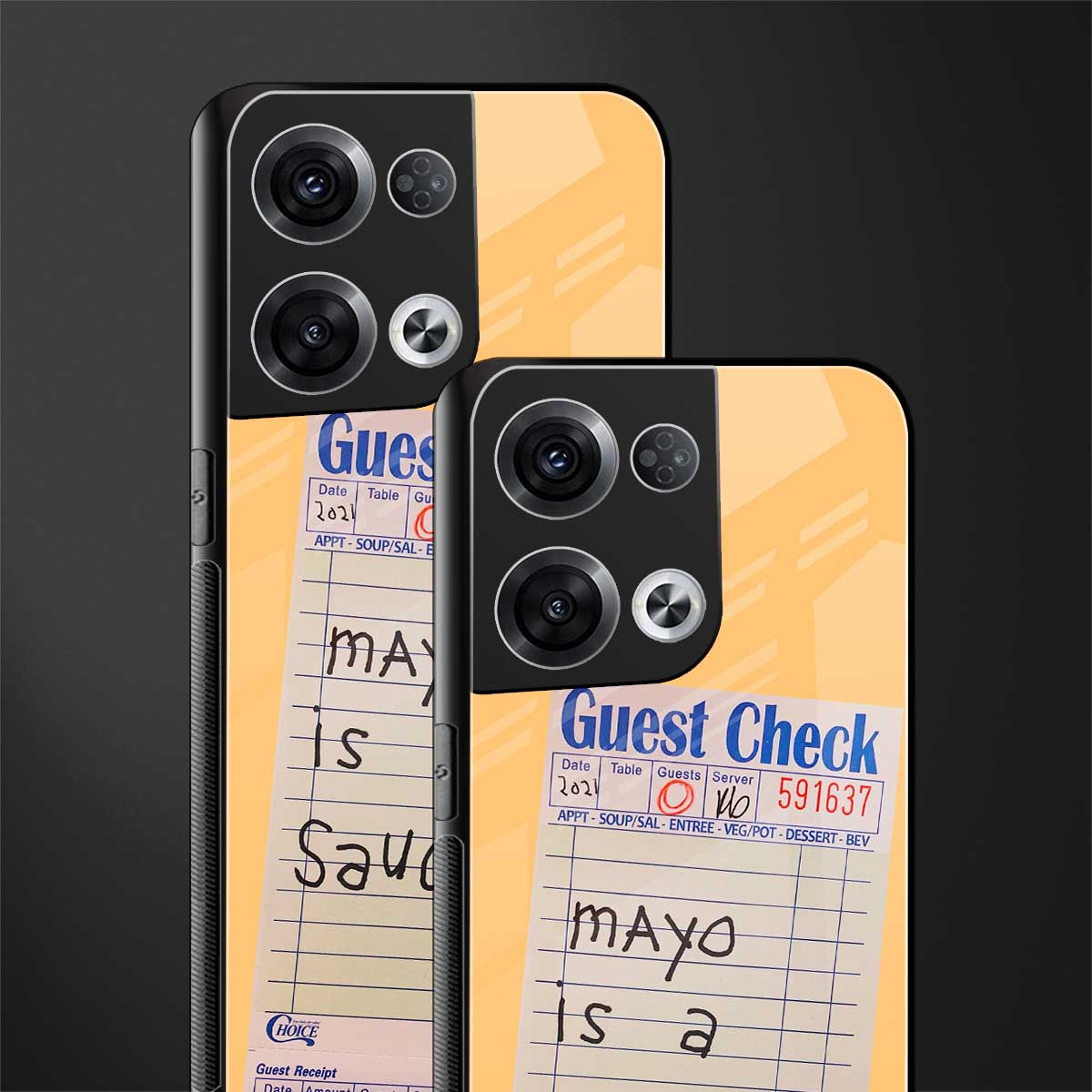 mayo is a sauce back phone cover | glass case for oppo reno 8 pro