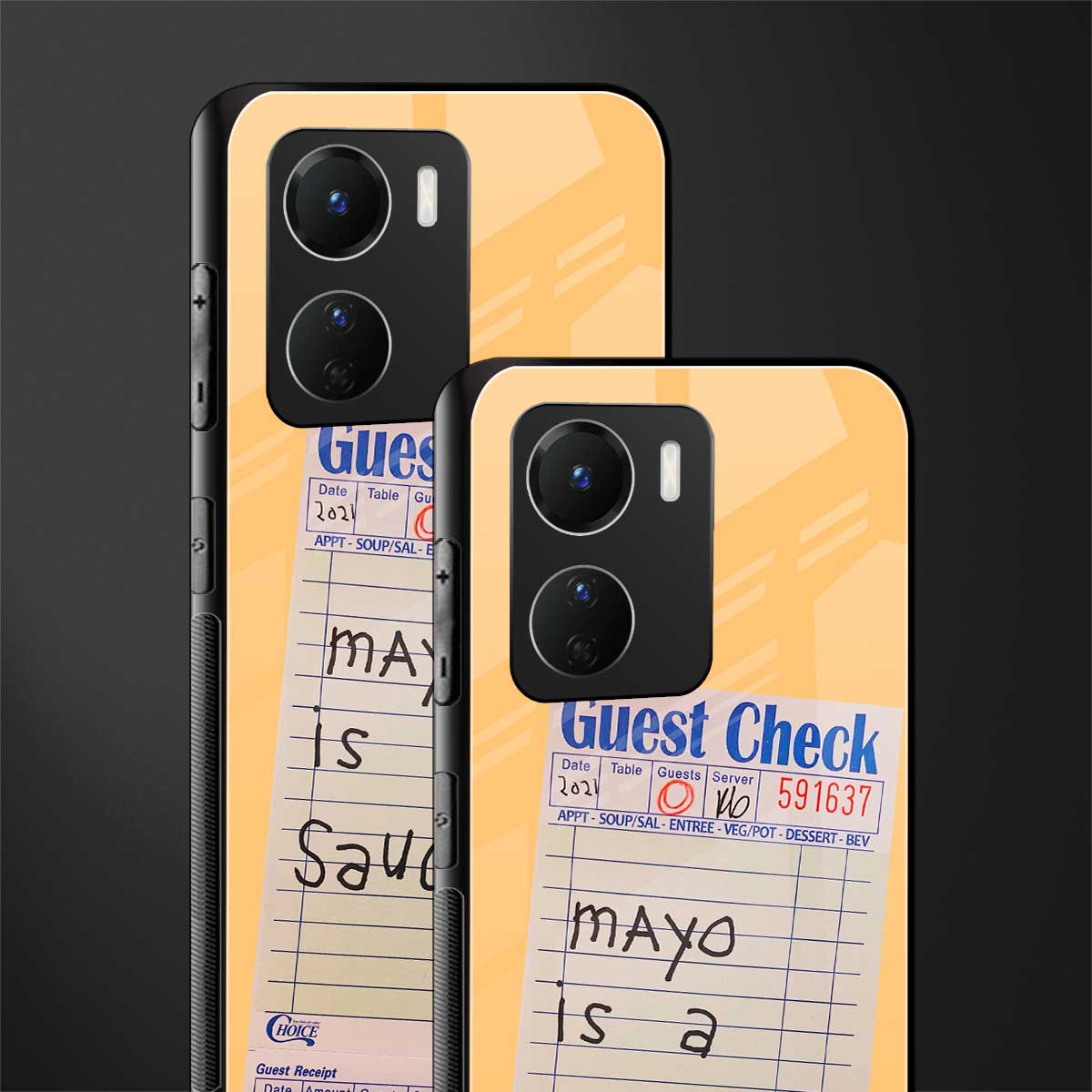 mayo is a sauce back phone cover | glass case for vivo y16