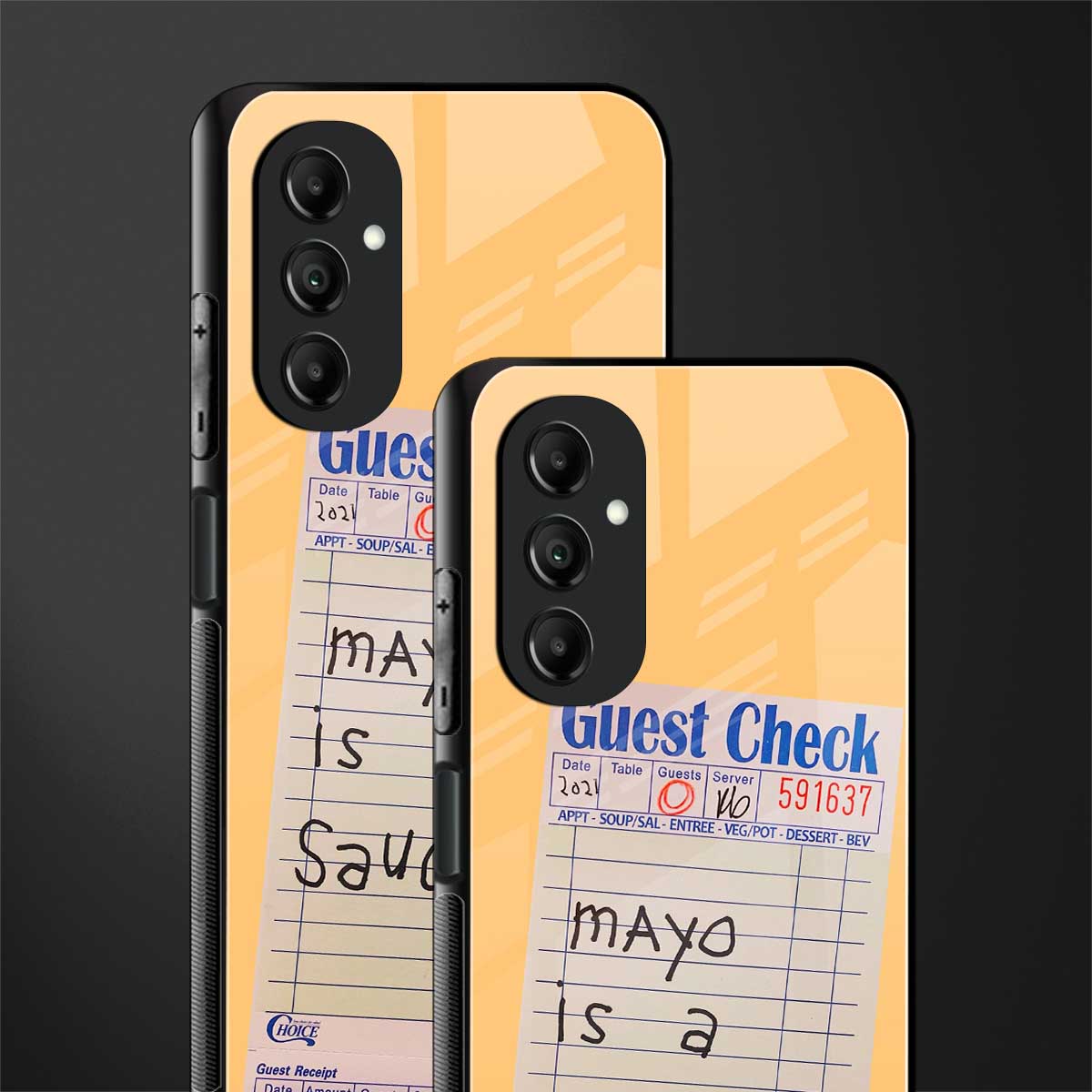 mayo is a sauce back phone cover | glass case for samsung galaxy a14 5g