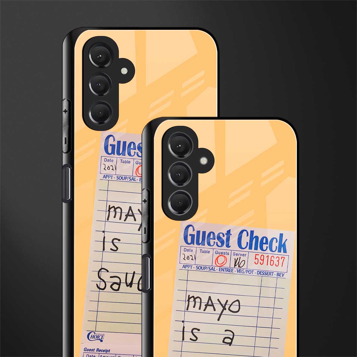 mayo is a sauce back phone cover | glass case for samsun galaxy a24 4g