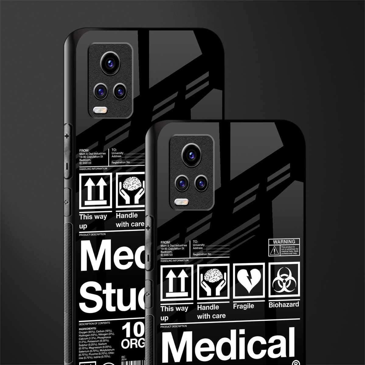 medical student back phone cover | glass case for vivo y73