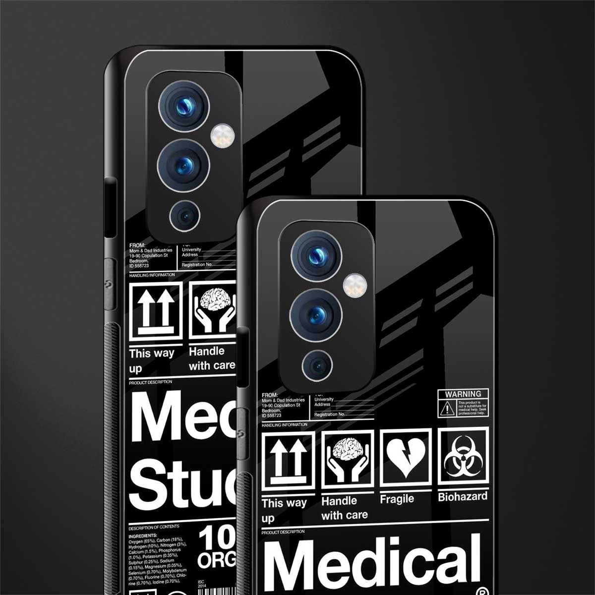 medical student back phone cover | glass case for oneplus 9