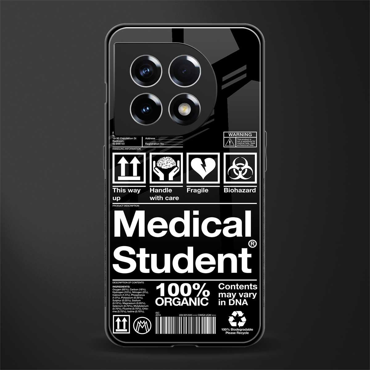 medical student back phone cover | glass case for oneplus 11