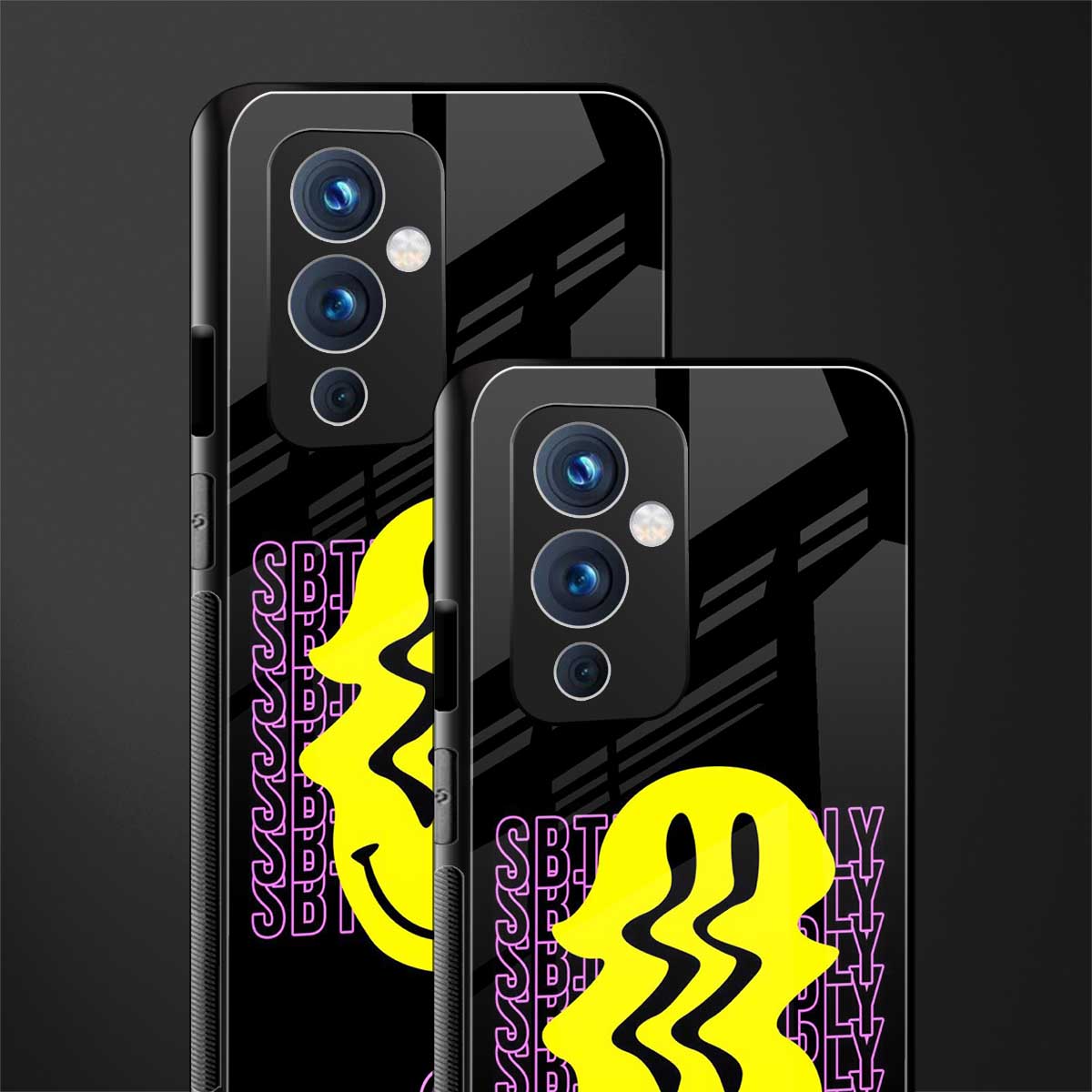 melt smile back phone cover | glass case for oneplus 9