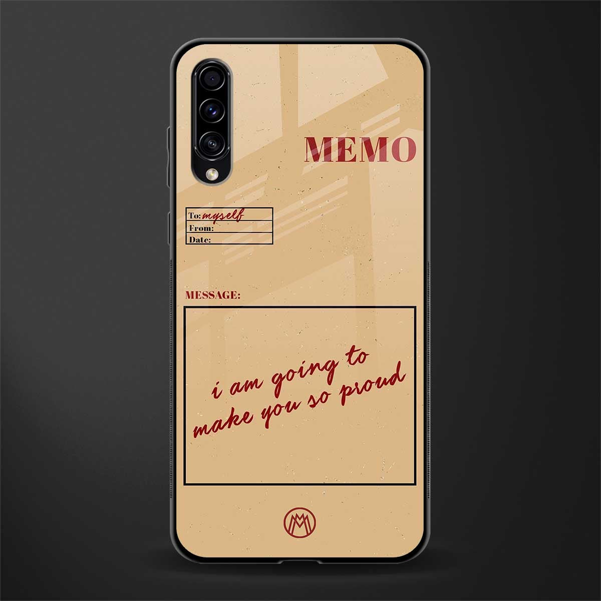 memo glass case for samsung galaxy a70 image
