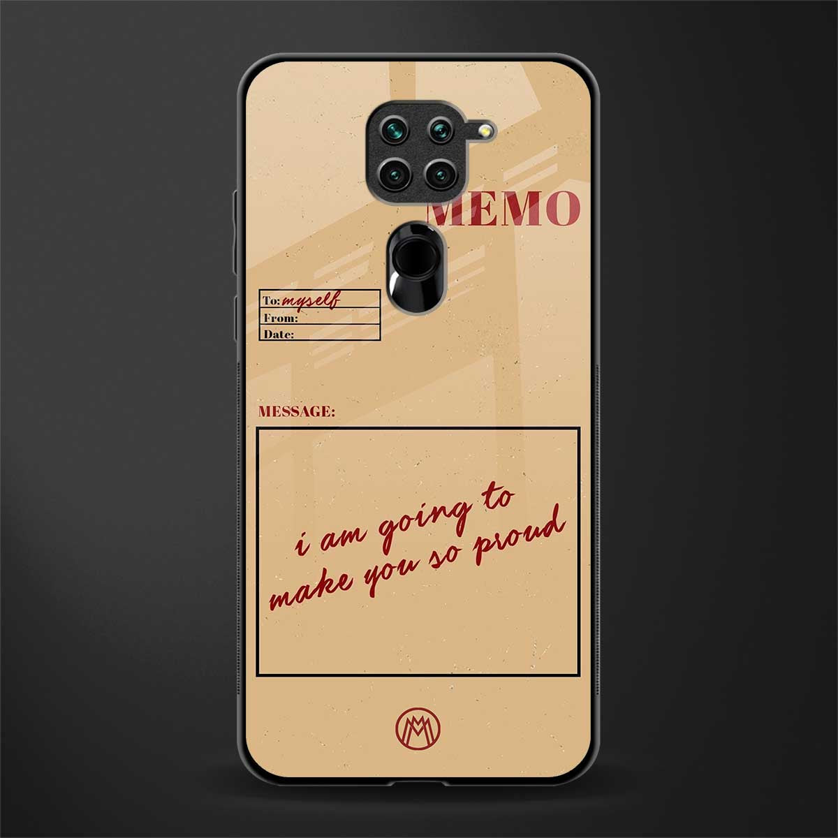 memo glass case for redmi note 9 image