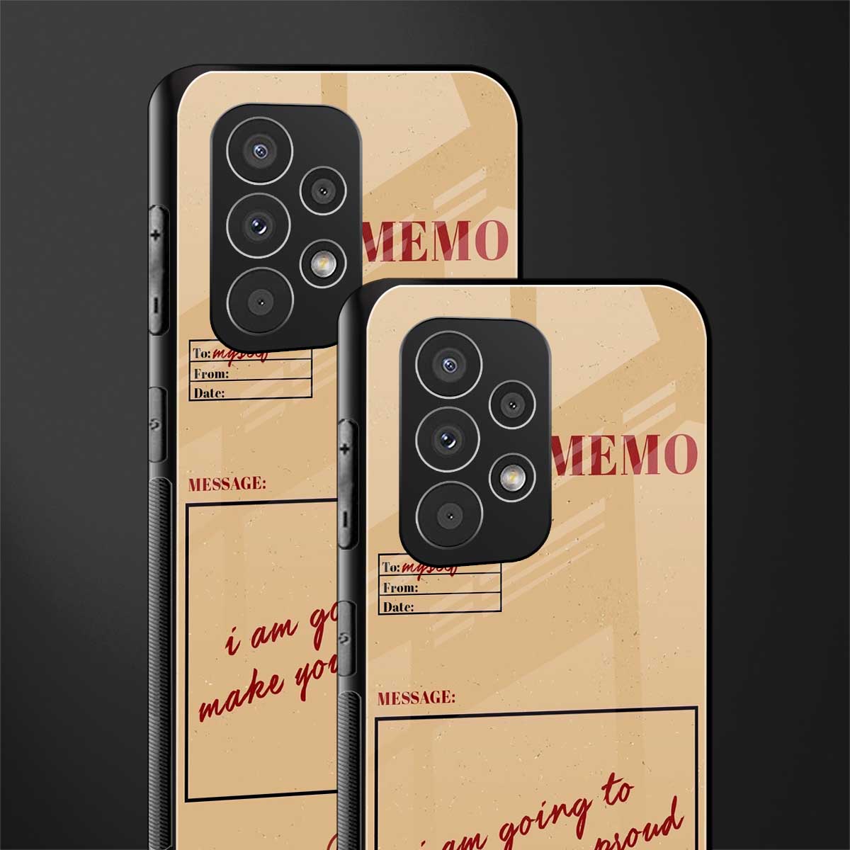 memo back phone cover | glass case for samsung galaxy a23
