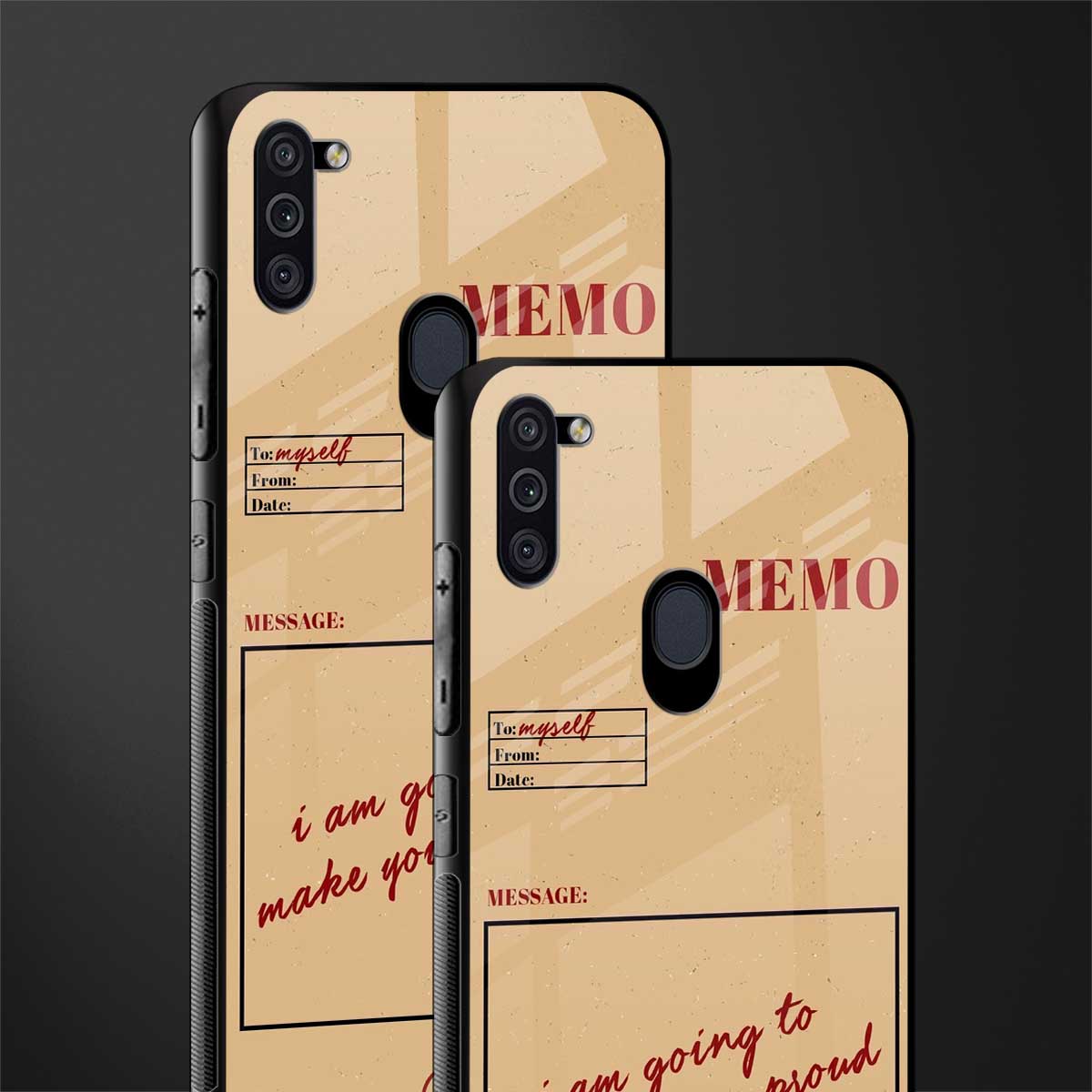 memo glass case for samsung a11 image-2