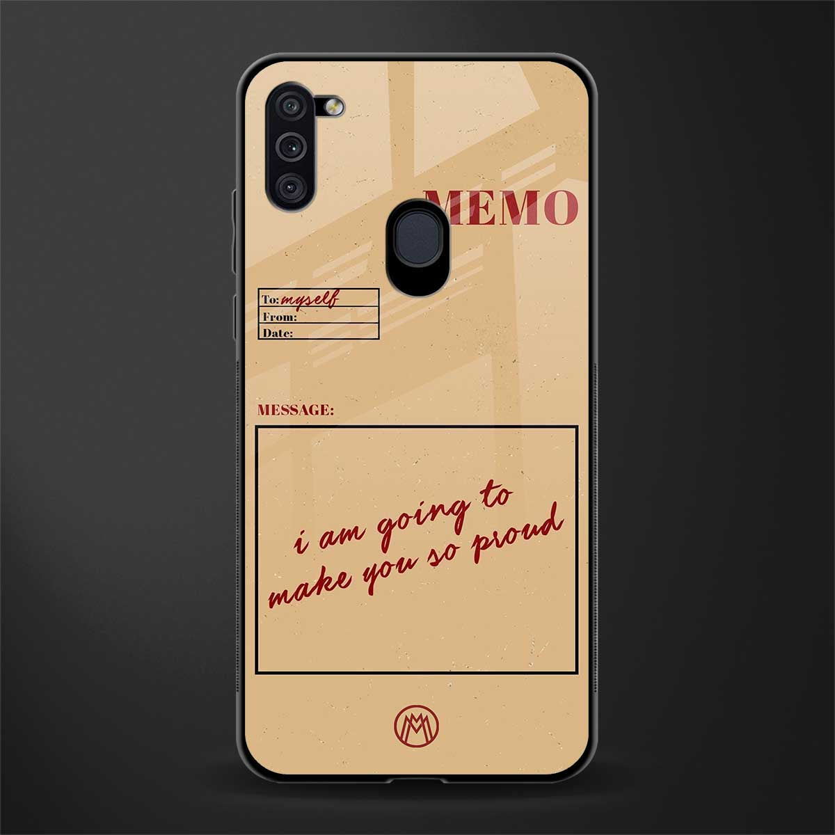 memo glass case for samsung a11 image