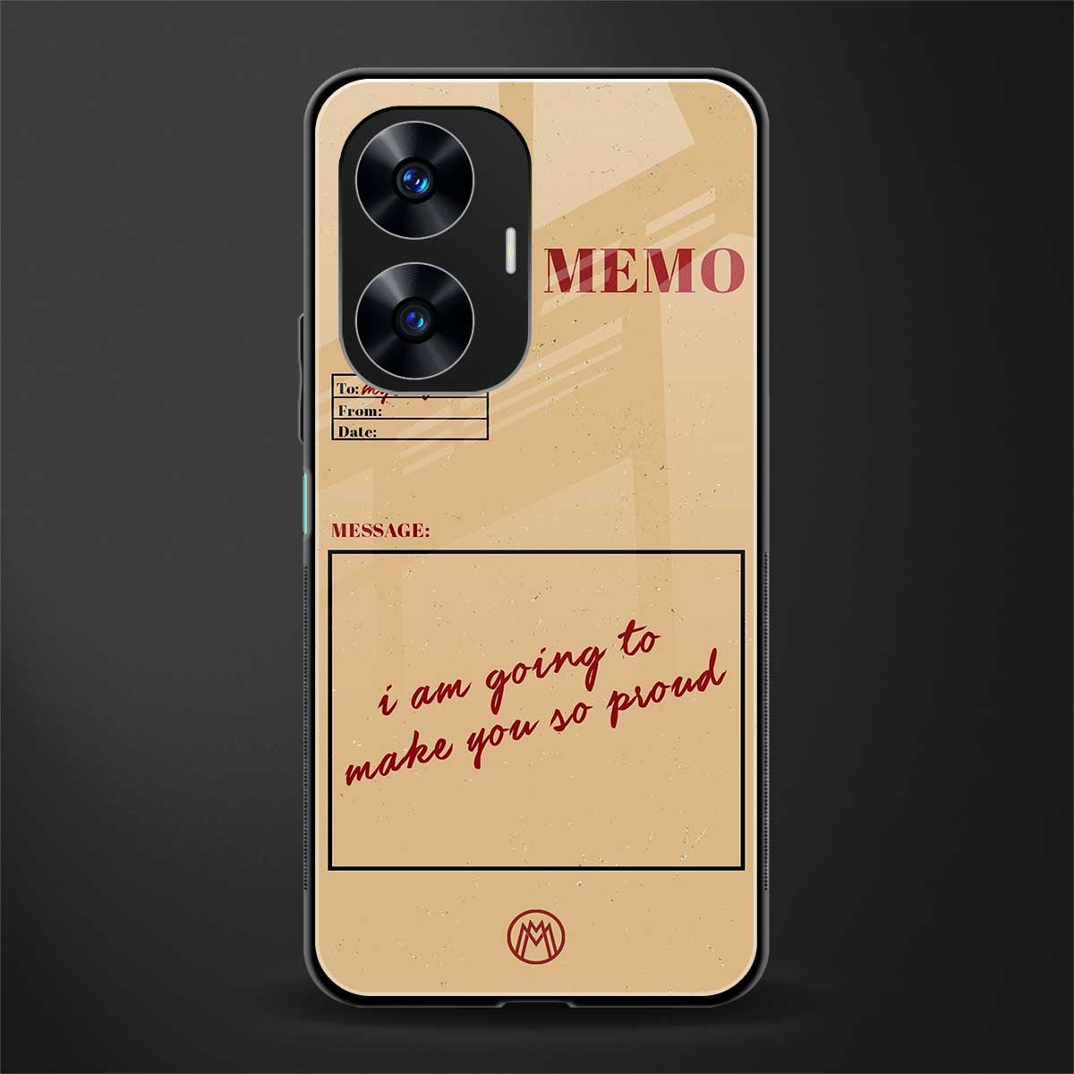 memo back phone cover | glass case for realme c55