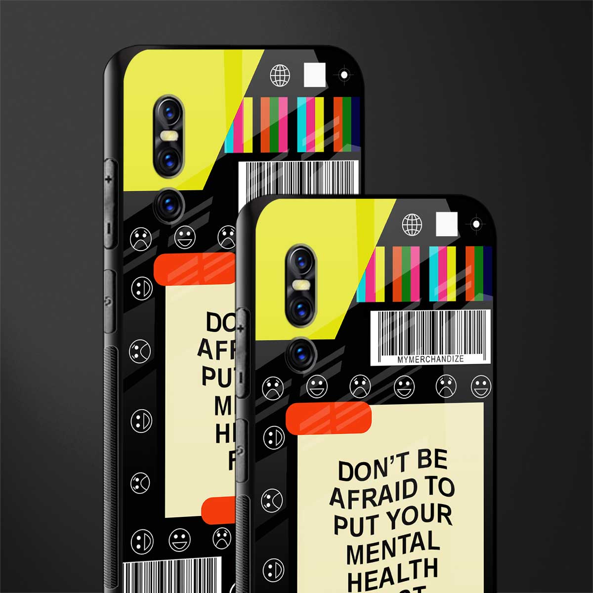 mental health glass case for vivo v15 pro image-2