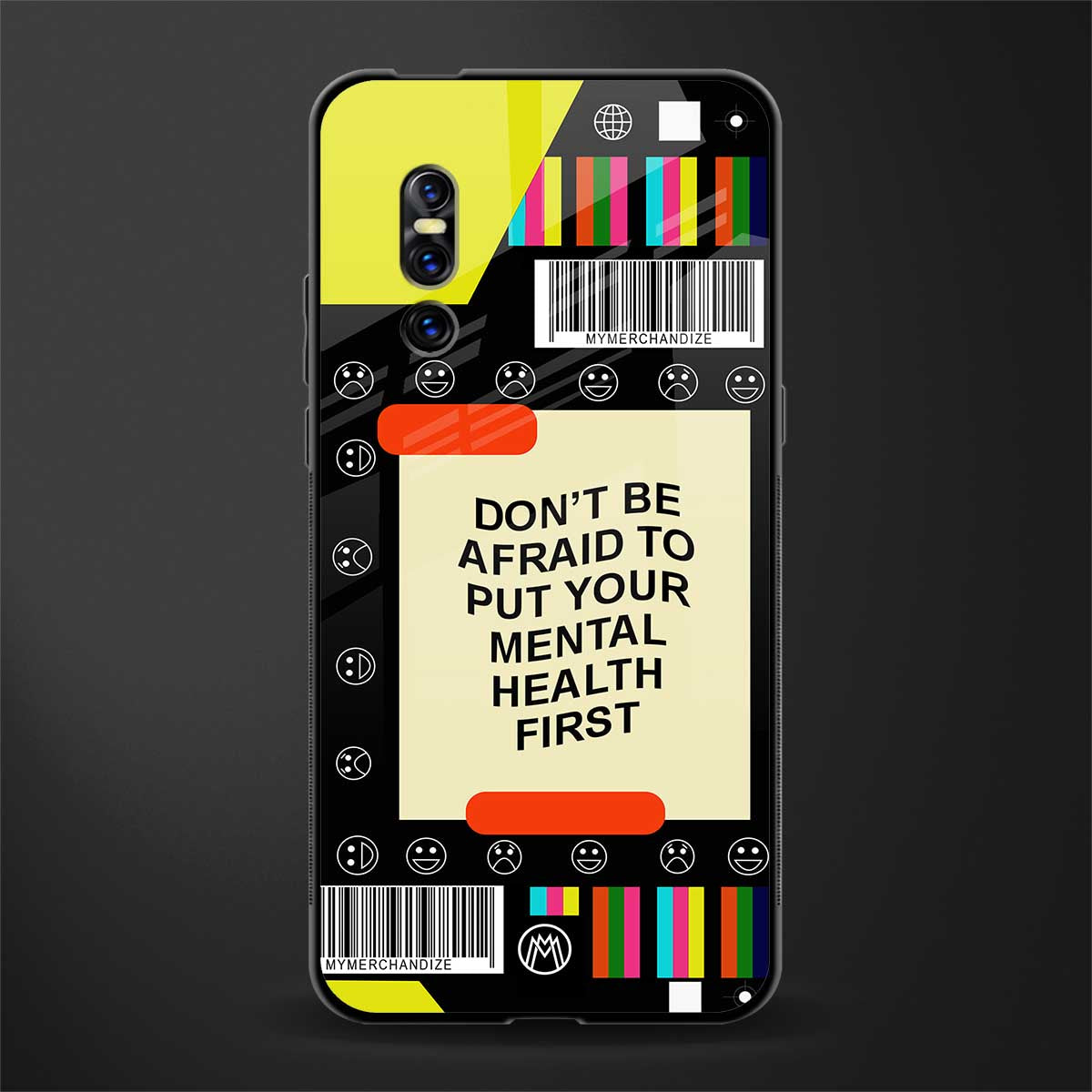 mental health glass case for vivo v15 pro image