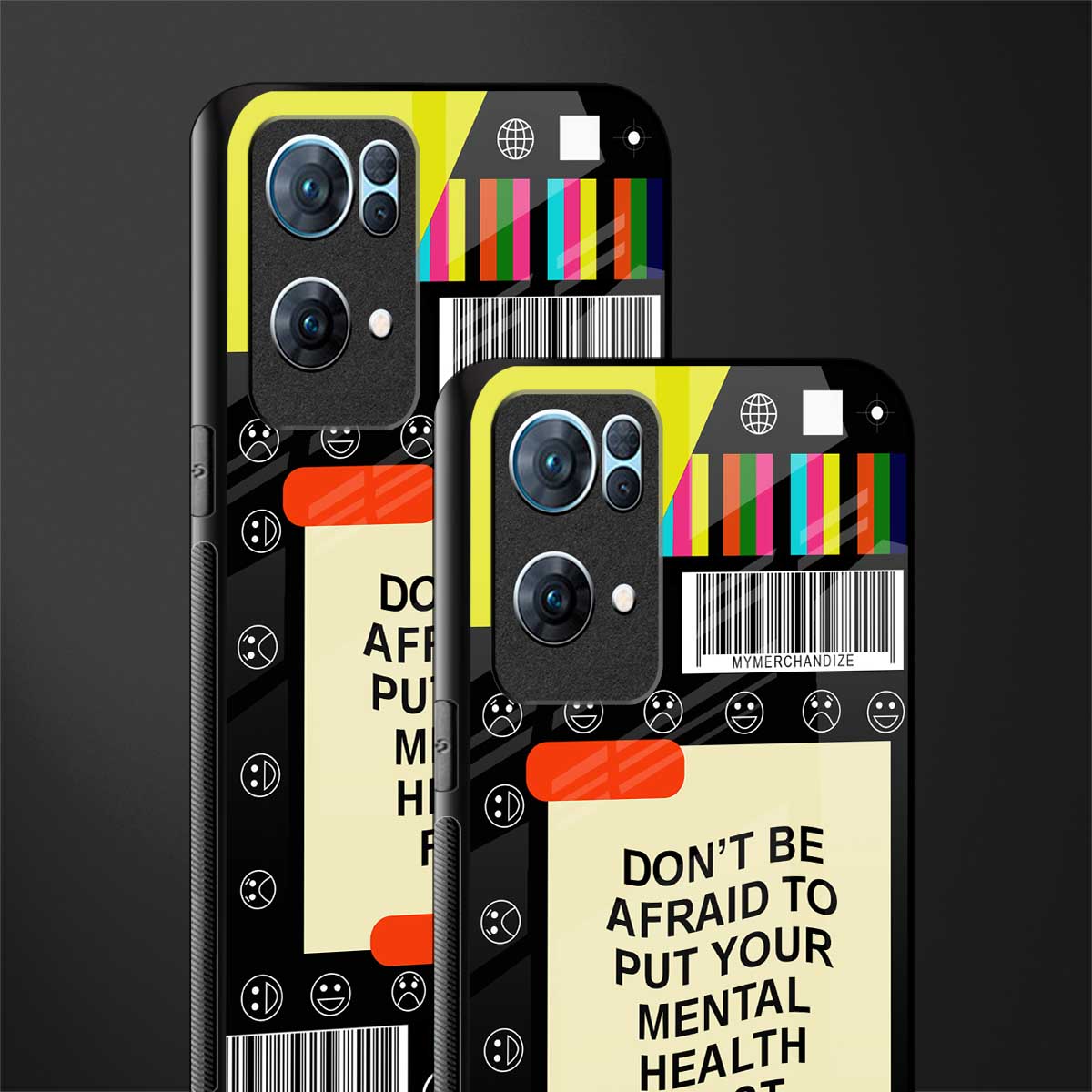mental health glass case for oppo reno7 pro 5g image-2