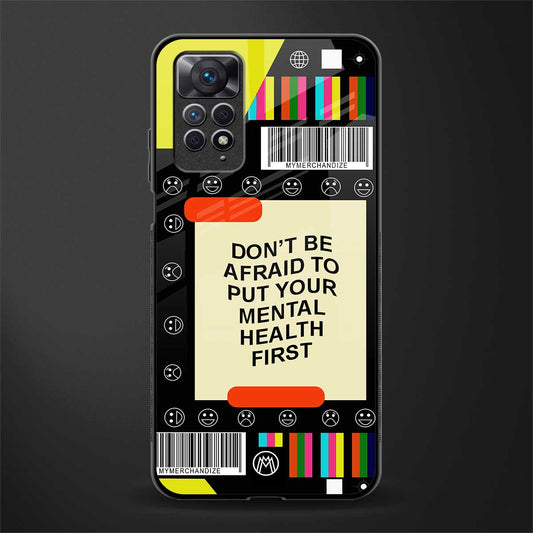 mental health glass case for redmi note 11 image
