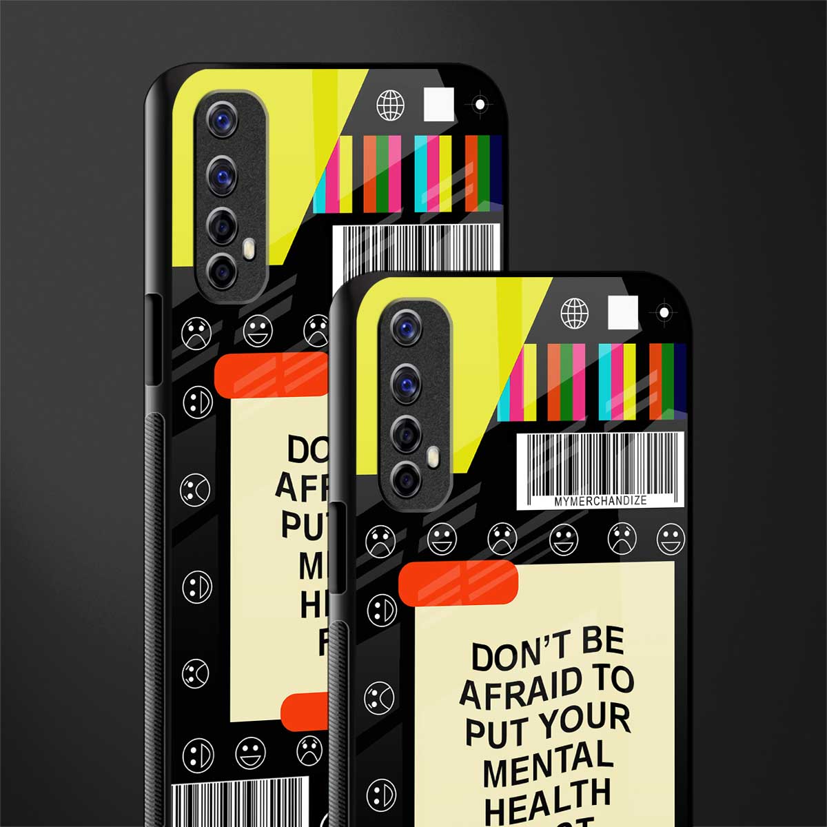 mental health glass case for realme 7 image-2