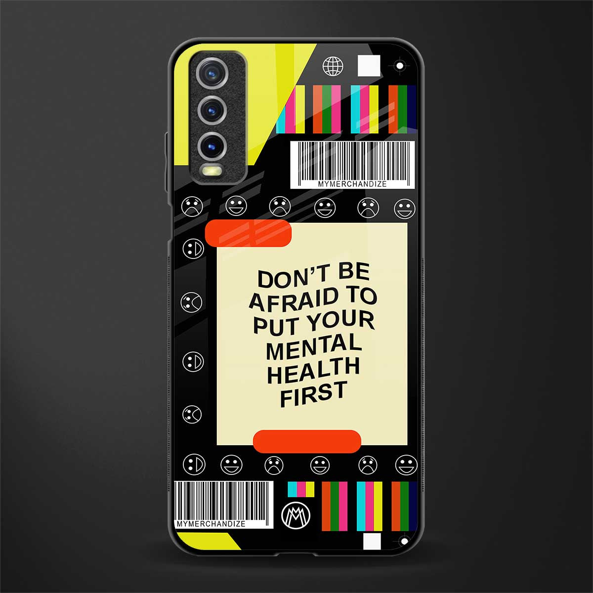 mental health glass case for vivo y20 image