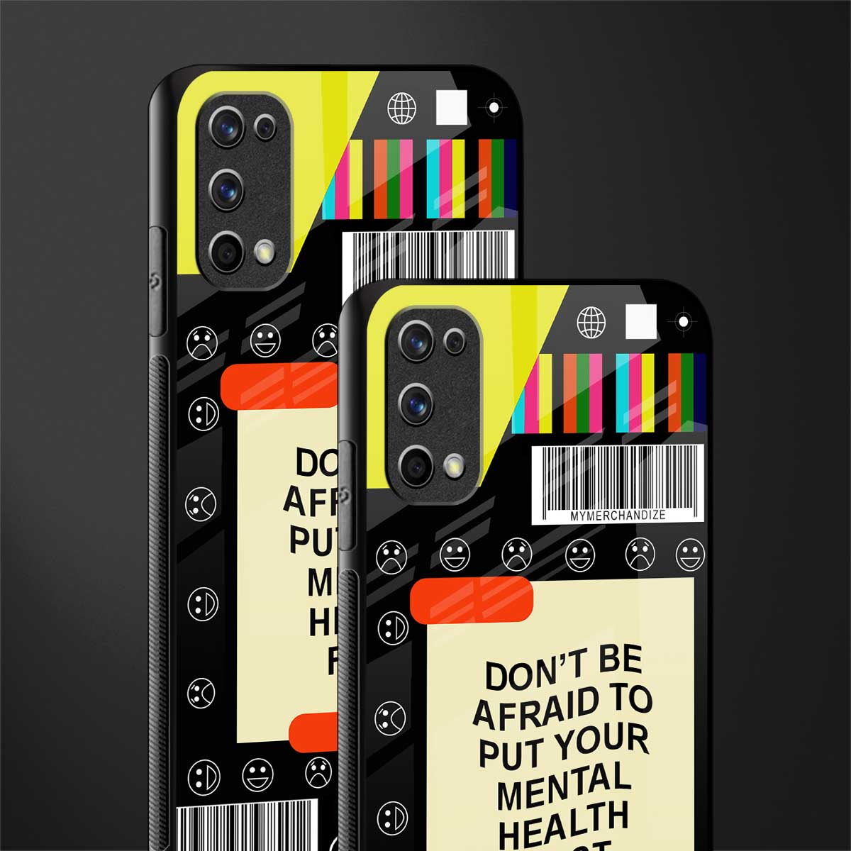 mental health glass case for realme 7 pro image-2