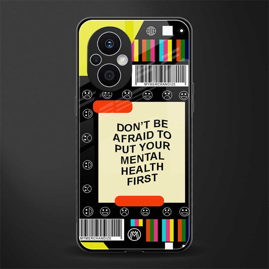 mental health back phone cover | glass case for oppo f21 pro 5g