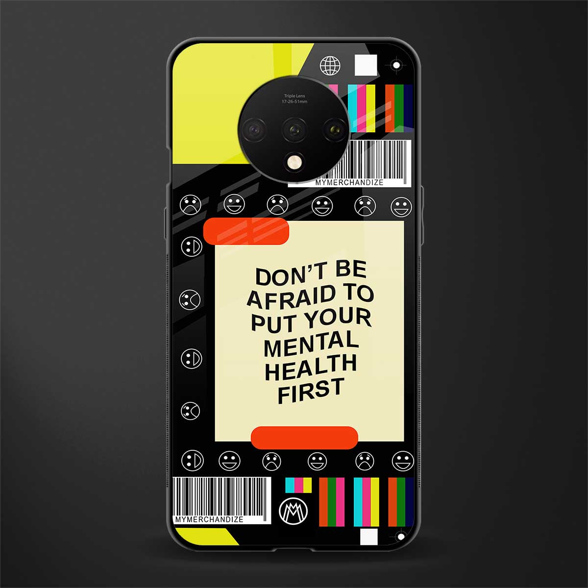mental health glass case for oneplus 7t image