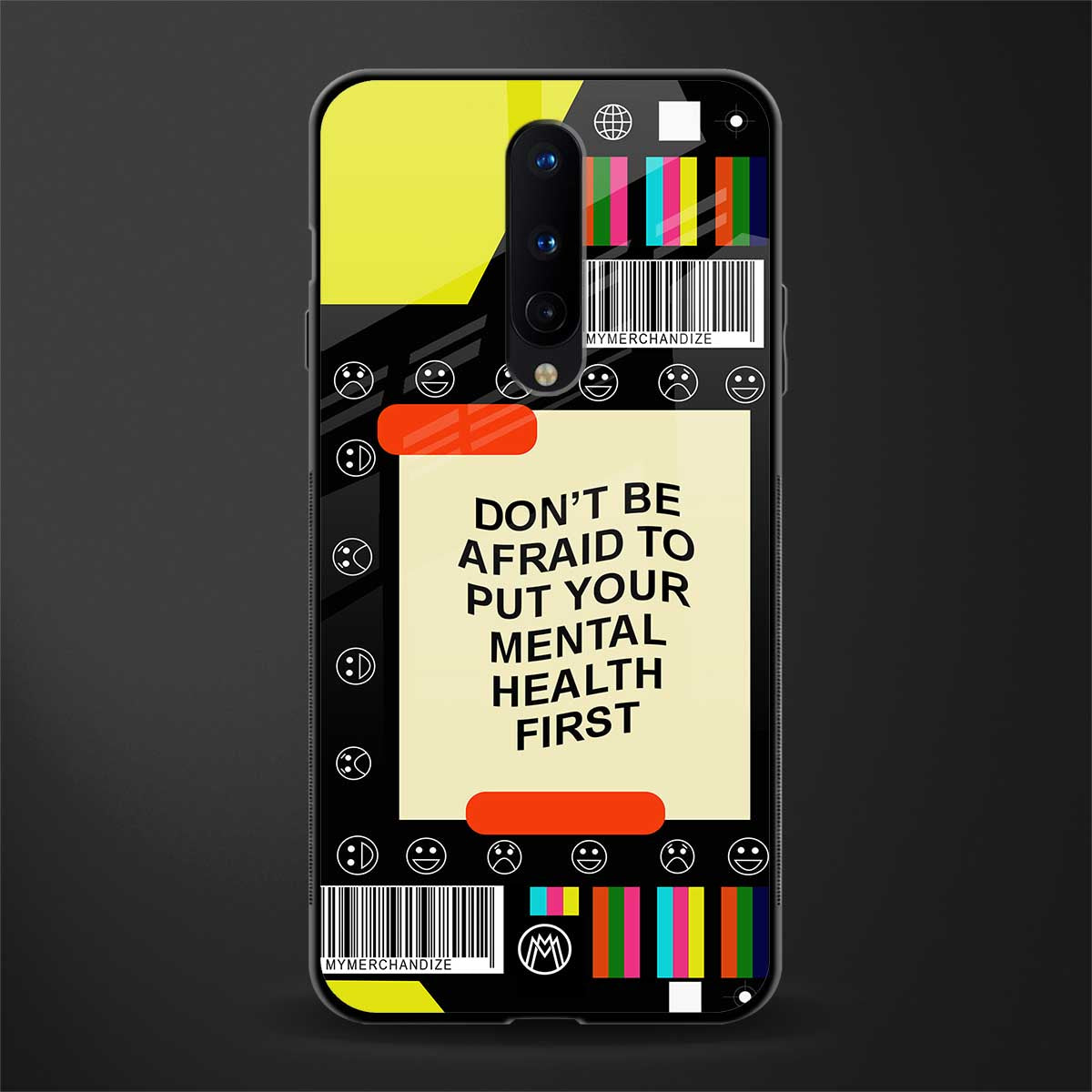 mental health glass case for oneplus 8 image