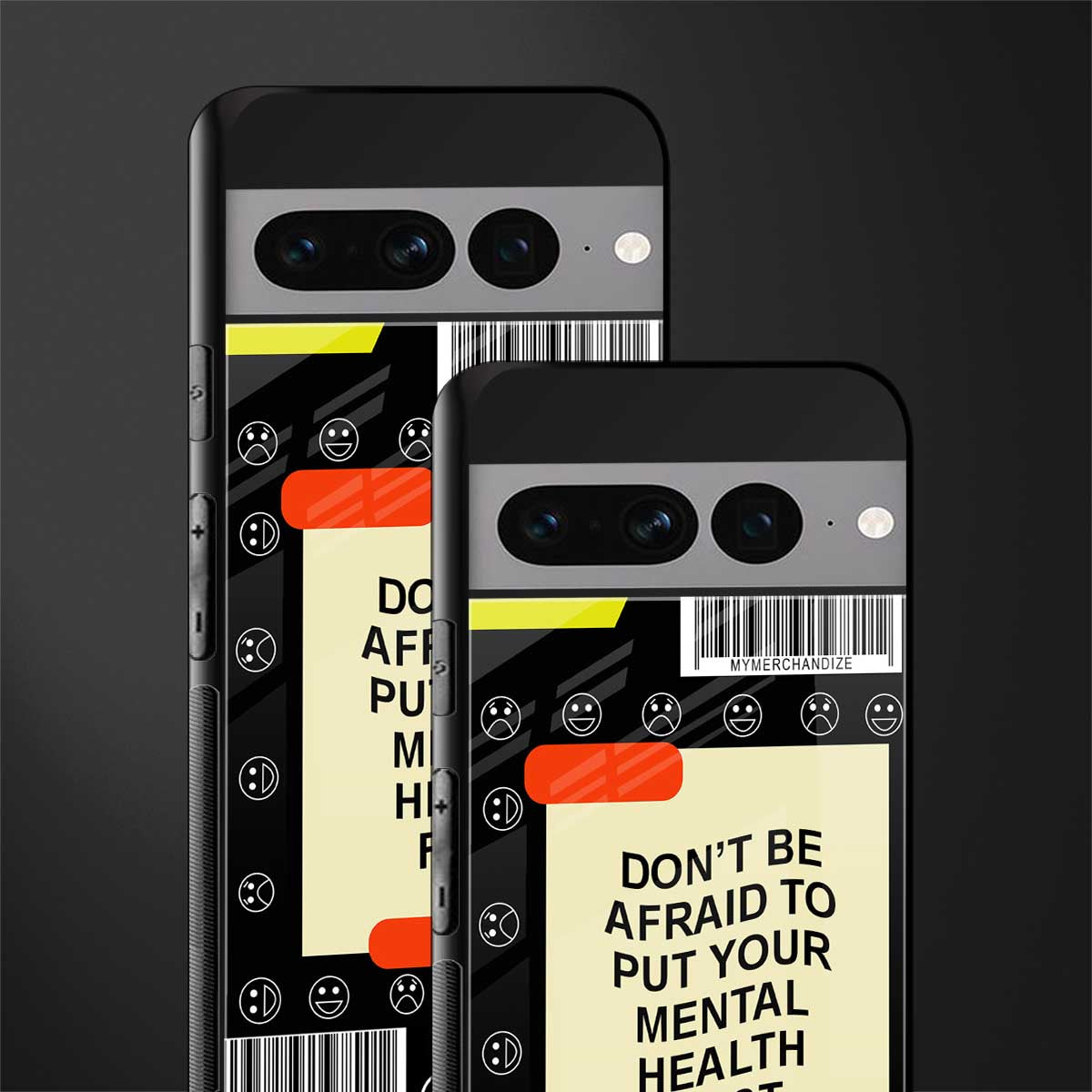 mental health back phone cover | glass case for google pixel 7 pro