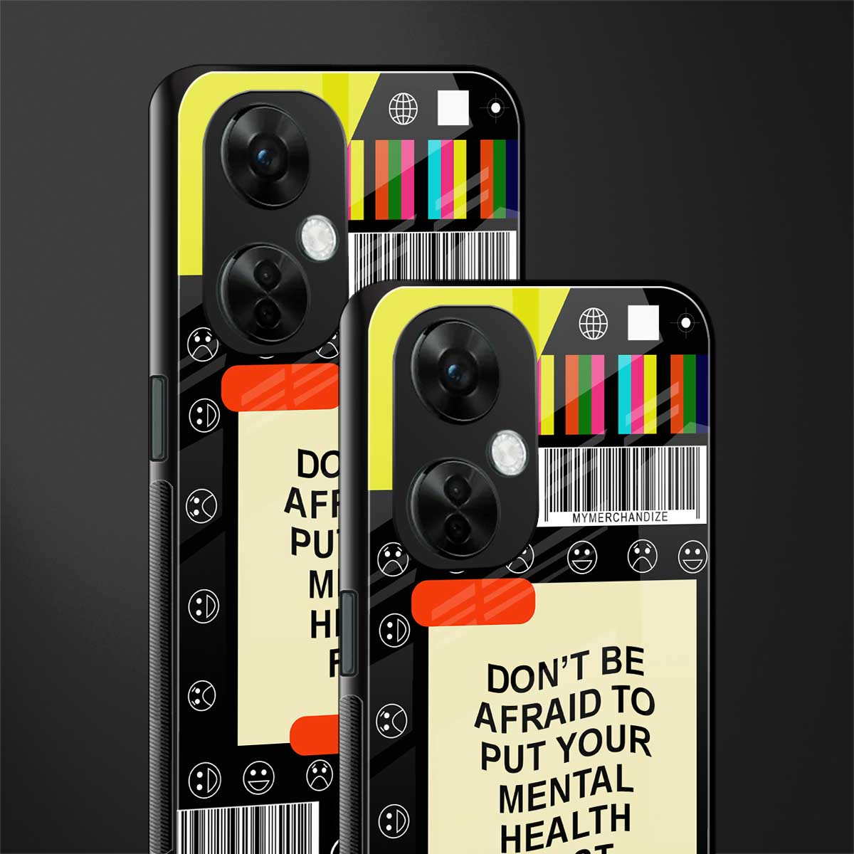mental health back phone cover | glass case for oneplus nord ce 3 lite