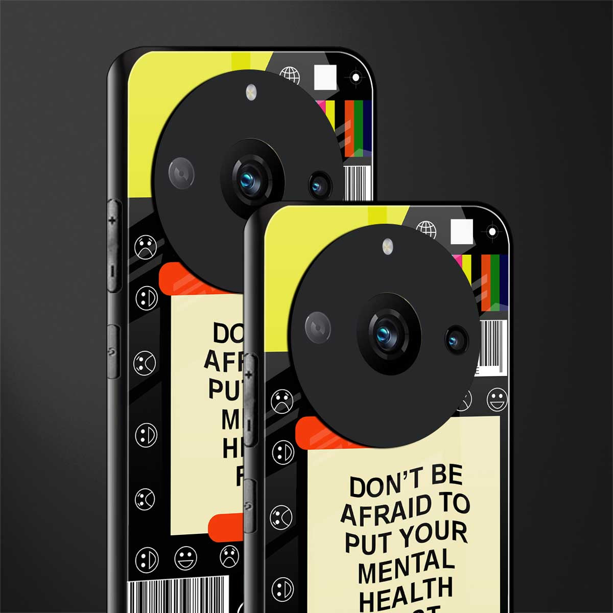 mental health back phone cover | glass case for realme 11 pro 5g