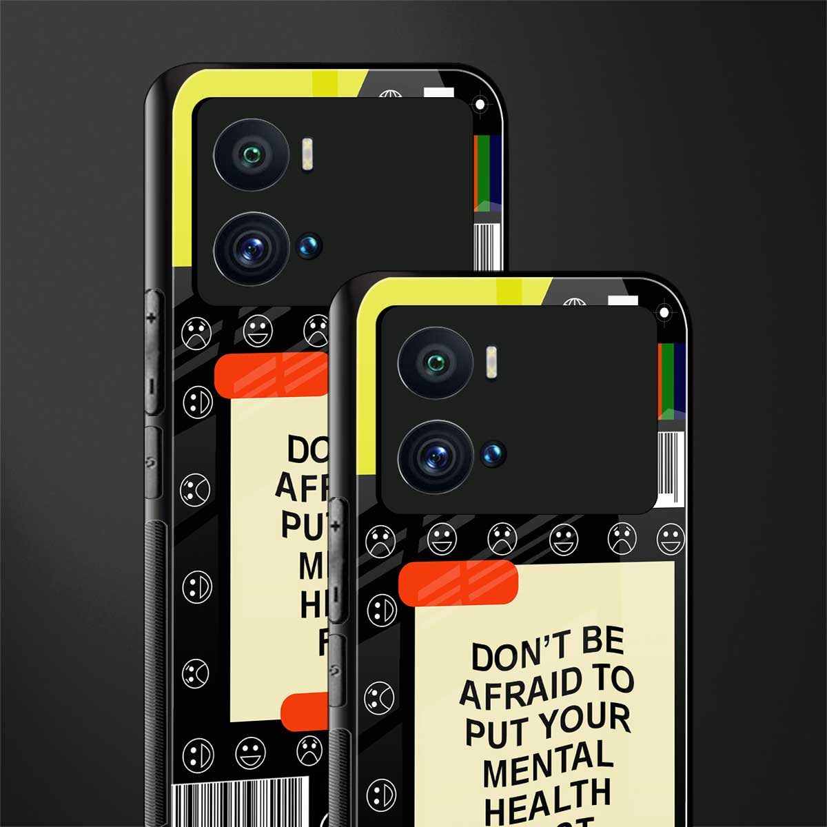 mental health back phone cover | glass case for iQOO 9 Pro