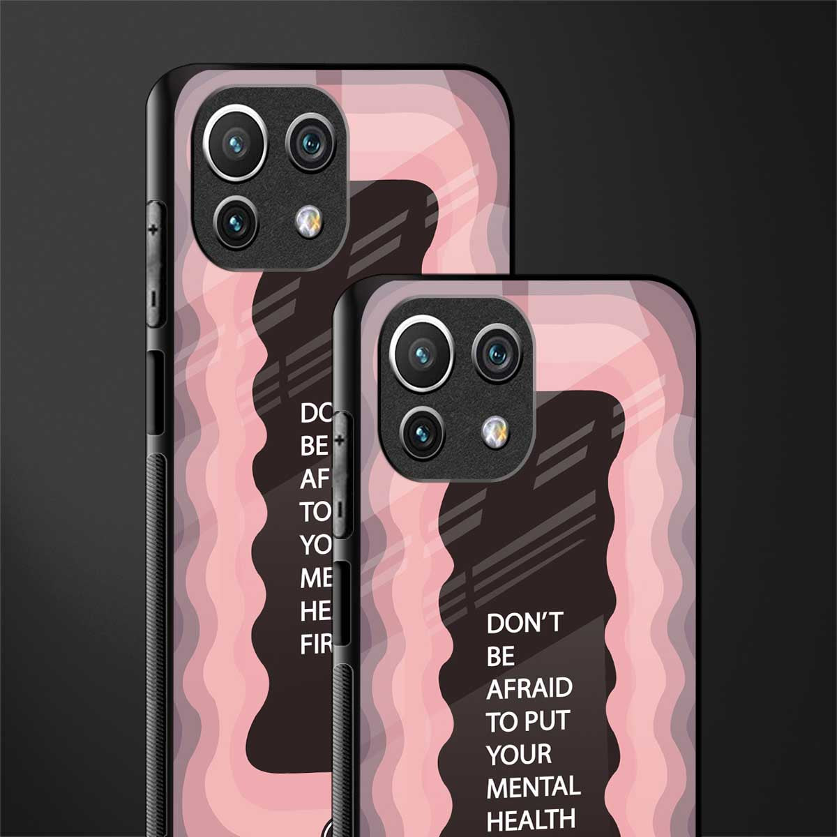 mental health first glass case for mi 11 lite