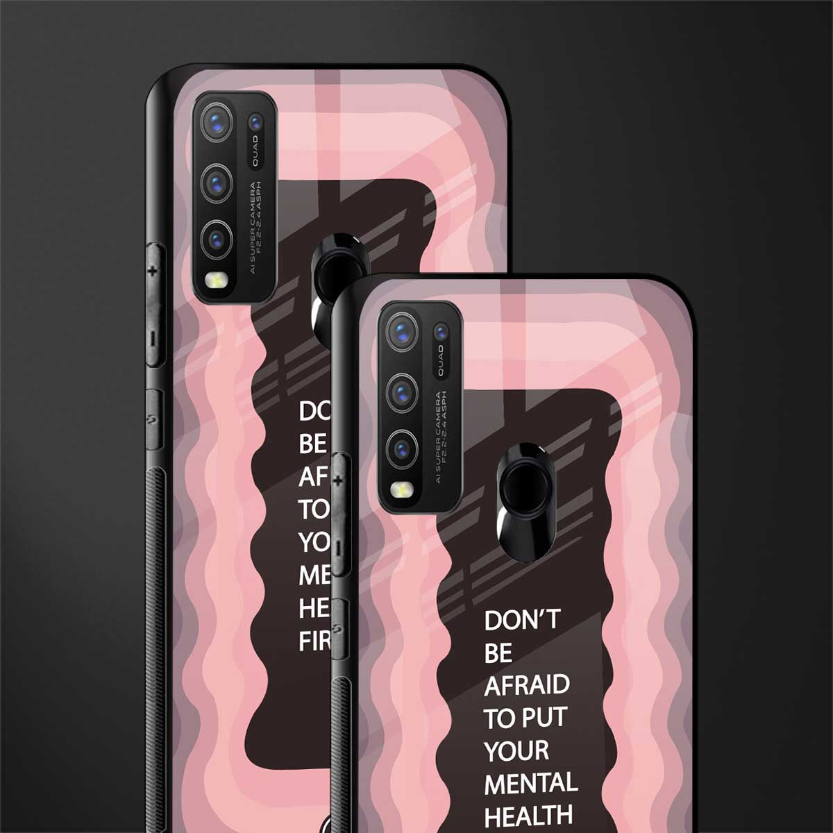 mental health first glass case for vivo y50