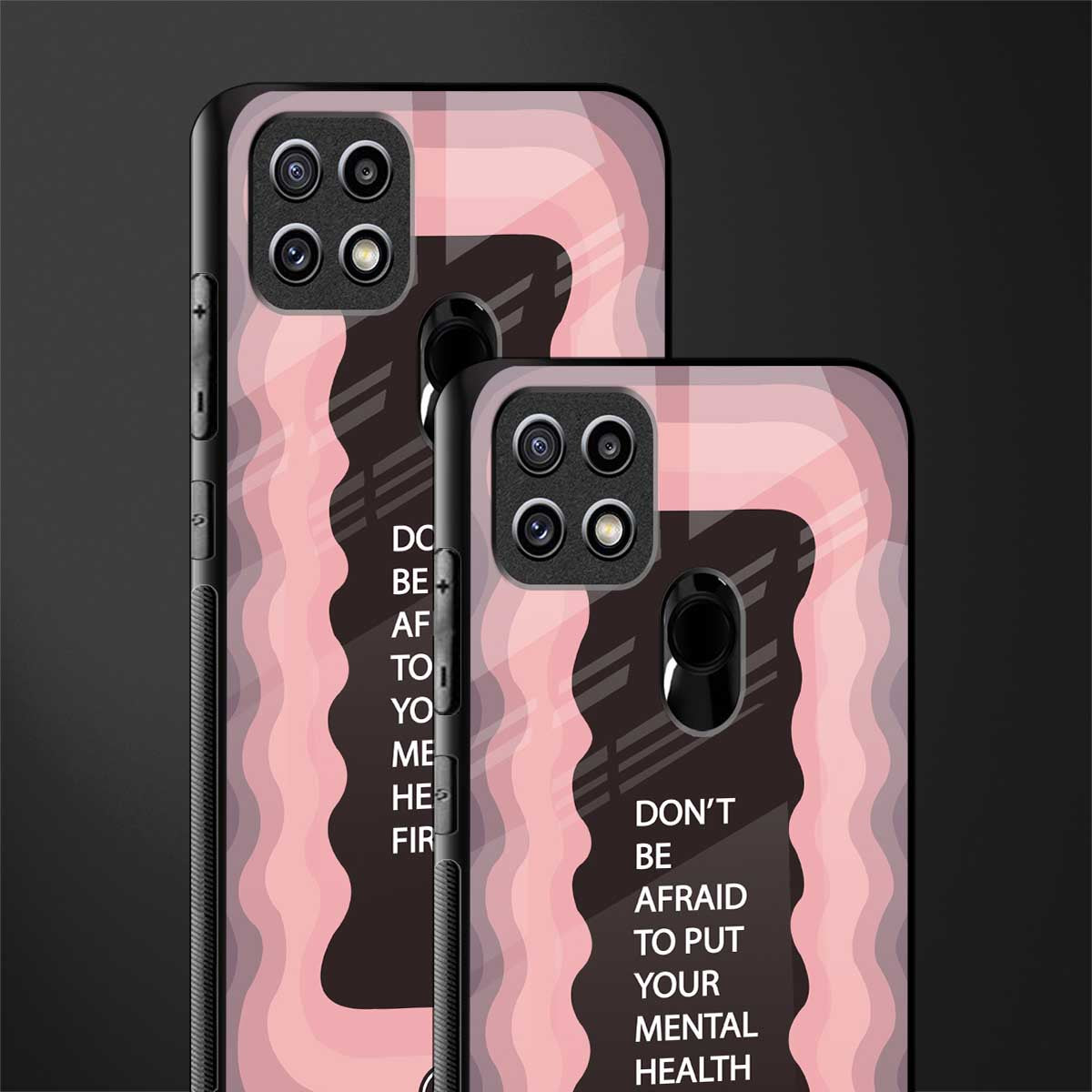 mental health first glass case for oppo a15