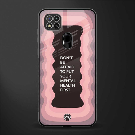 mental health first glass case for redmi 9c