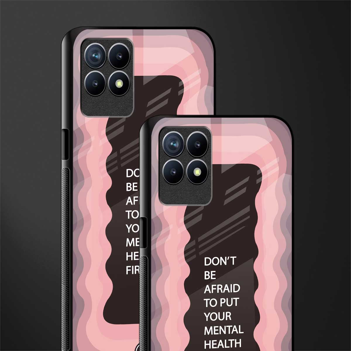 mental health first glass case for realme 8i