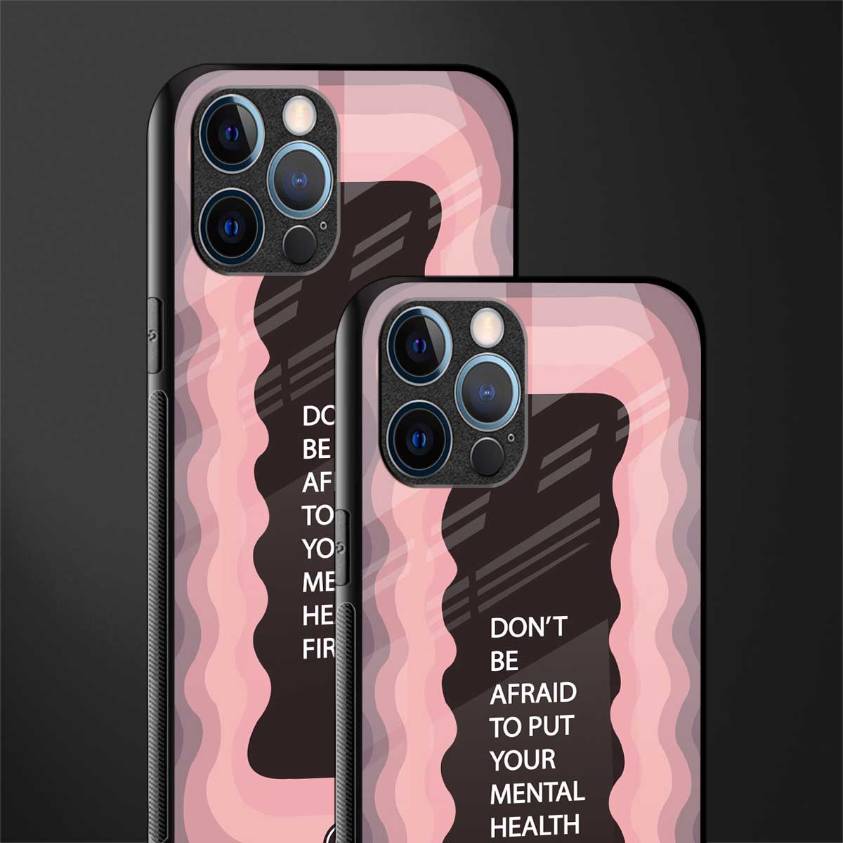 mental health first glass case for iphone 12 pro max