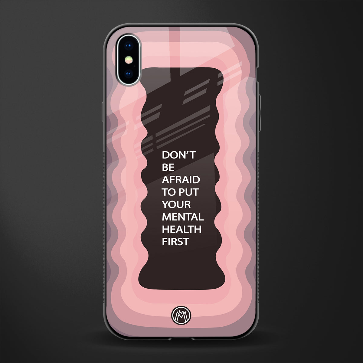 mental health first glass case for iphone xs max
