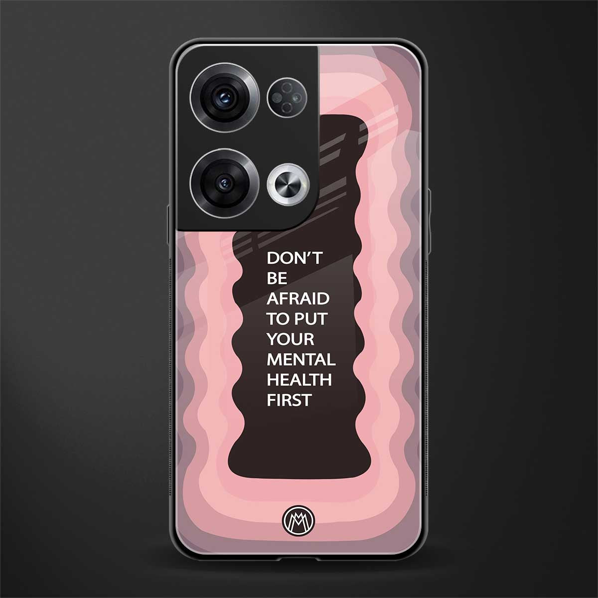 mental health first back phone cover | glass case for oppo reno 8