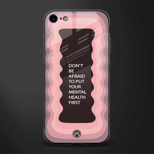 mental health first glass case for iphone se 2020