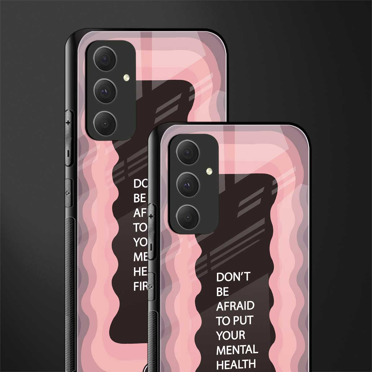 mental health first back phone cover | glass case for samsung galaxy a54 5g