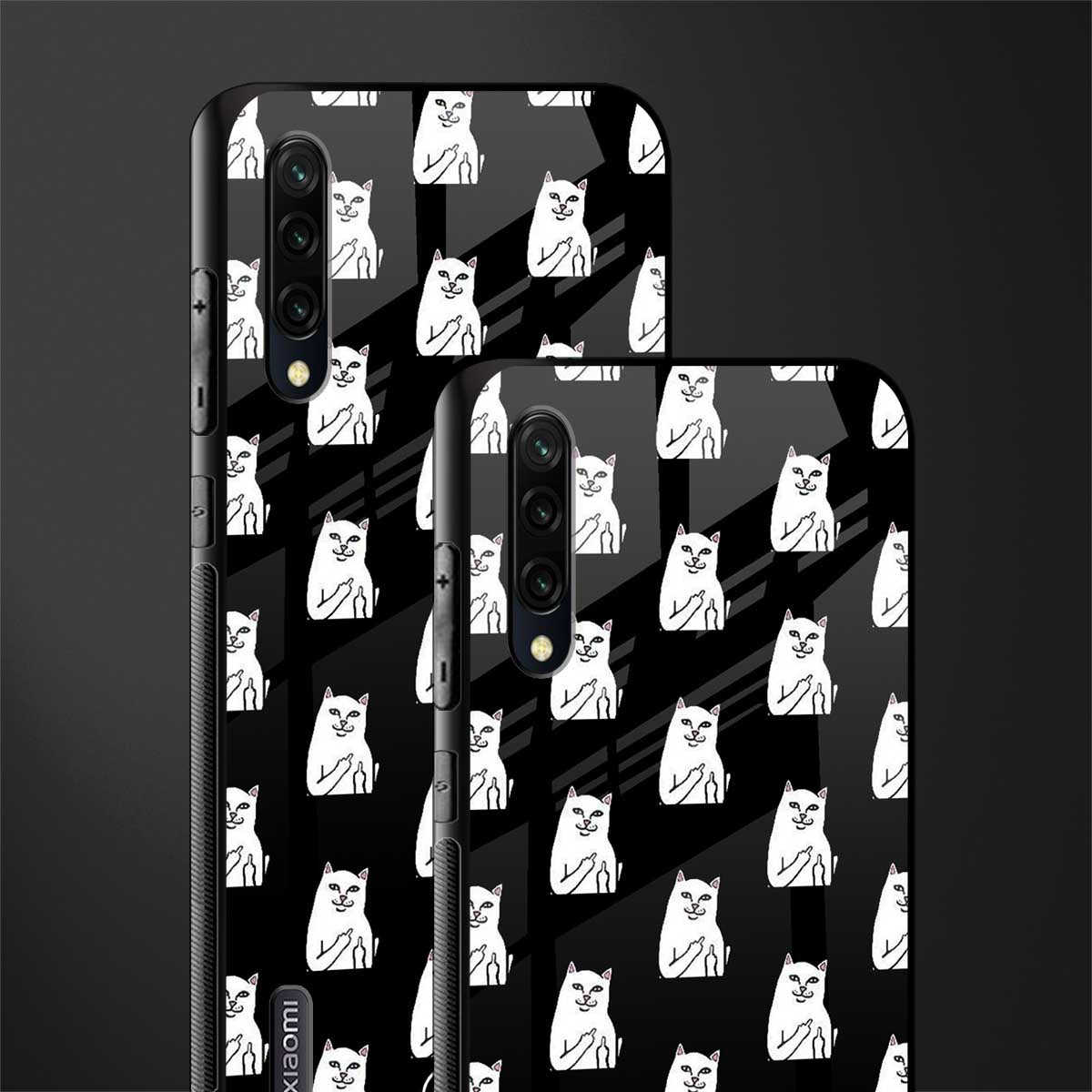 middle finger cat meme glass case for mi a3 redmi a3 image-2